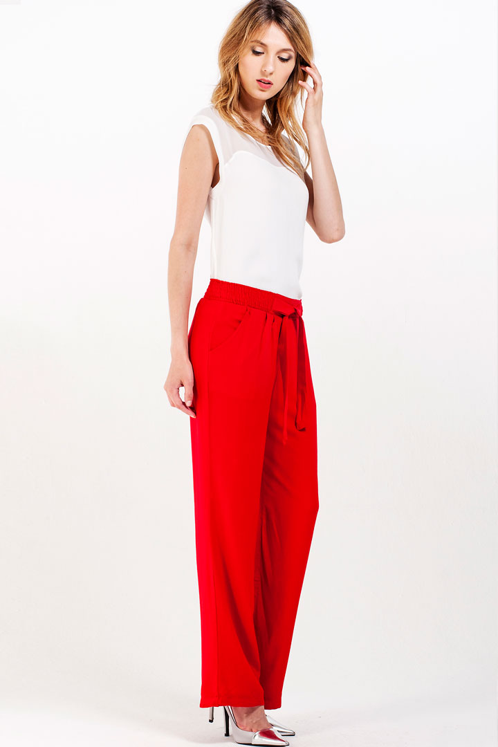 Фото товара 9218, брюки красного цвета