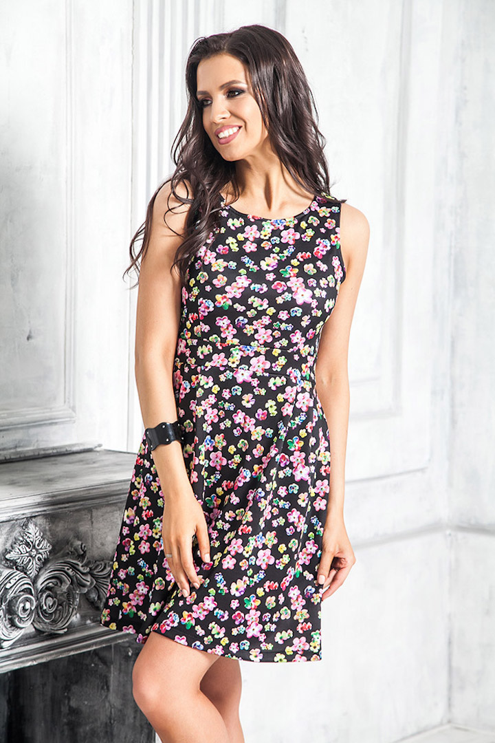 Фото товара 16437, летнее платье с цветами